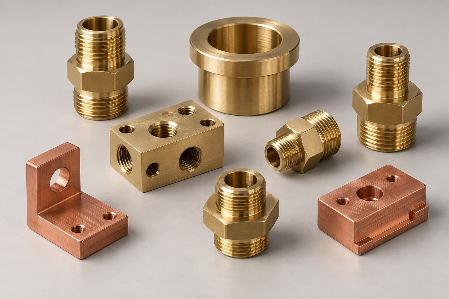 AI-generated material illustration representing copper and brass